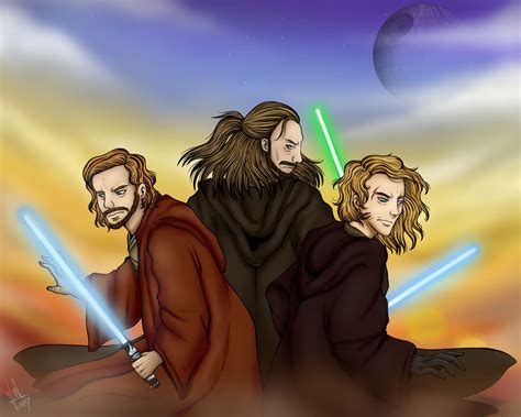 Obi-Wan Kenobi, Qui-Gon Jinn, Anakin Skywalker. by Julis-Rocks on ...