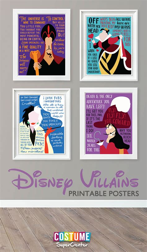 Evil Disney Villain Quotes & Free Printable Posters - Mom and More