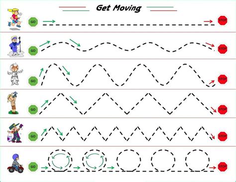 Printable Line Worksheet for Kindergarten | Learning Printable