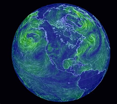 Real-time Global Wind and Ocean Current Map -Western Lens