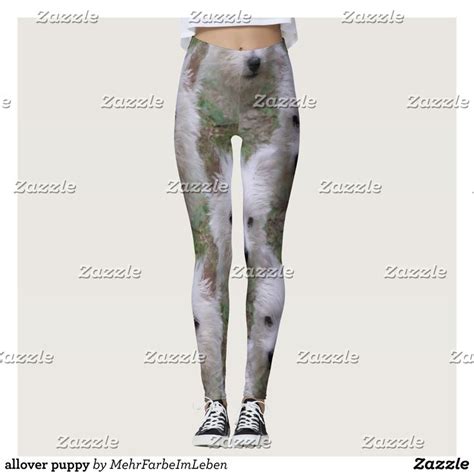 allover puppy leggings | Zazzle.com | Running tights, Fitness fashion ...