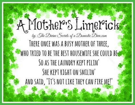 Pin by Erika on Mother | Limerick funny, St patricks day quotes, Limerick