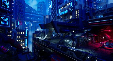 Cyberpunk city stylized sci fi environment in Environments - UE Marketplace