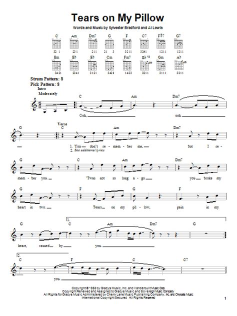 Tears On My Pillow | Sheet Music Direct