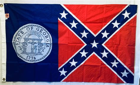 Old Georgia 3’X5′ Nylon Embroidered Flag – Confederate Flags by Ruffin Flag Company