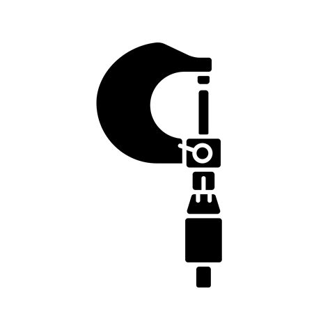 Micrometer black glyph icon 1893028 Vector Art at Vecteezy