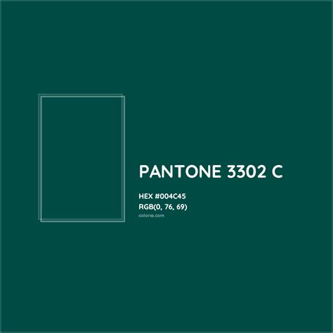 PANTONE 3302 C Complementary or Opposite Color Name and Code (#004C45) - colorxs.com