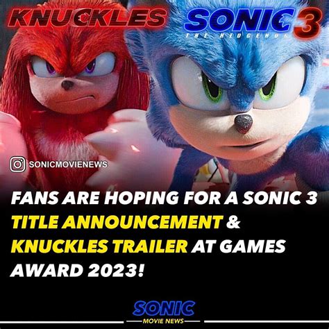 Will we get some Sonic movie 3 & Knuckles stuff by the end of this year? 👀🤔👇 : r/SonicTheMovie