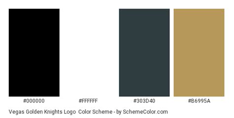 Vegas Golden Knights Logo Color Scheme » Black » SchemeColor.com