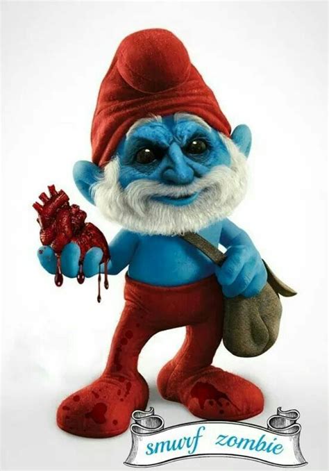 Smurf Zombie | Evil cartoon characters, Smurfs, Horror cartoon