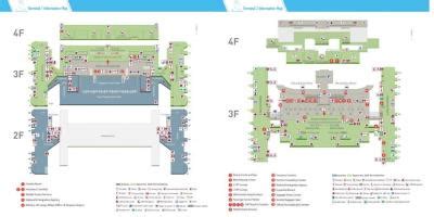 Taipei airport terminal 1 map - Taipei airport terminal 2 map (Taiwan)