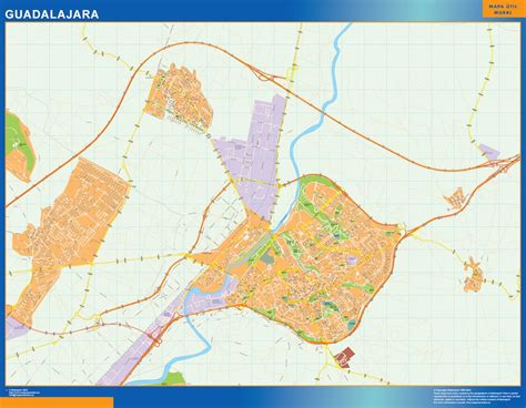 Map of Guadalajara Spain | Canada Wall maps of the world & countries