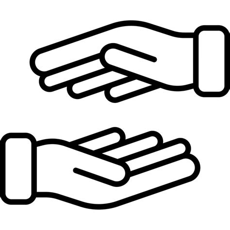 Hands helping icon black white flat sketch Icons in .svg .png .ai .eps format free and easy ...