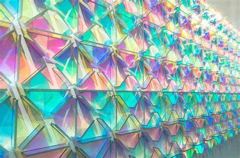 Dichroic Glass Installations by Chris Wood Reflect Light in a Rainbow ...