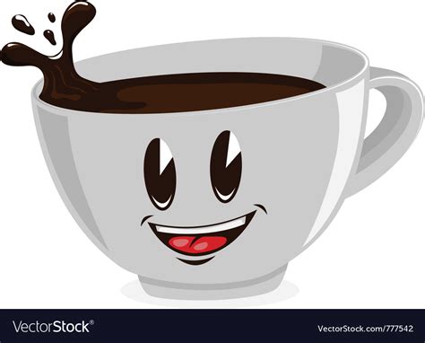 Cute cup of coffee Royalty Free Vector Image - VectorStock