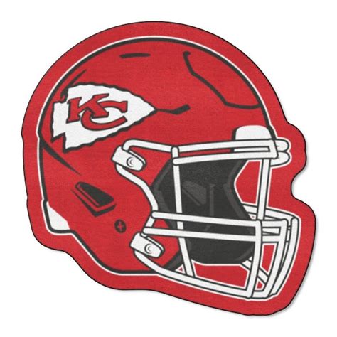 FANMATS Kansas City Chiefs Red 3 ft. x 2 ft. Mascot Helmet Area Rug ...