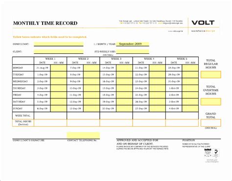 11 Timesheet Template for Excel - Excel Templates