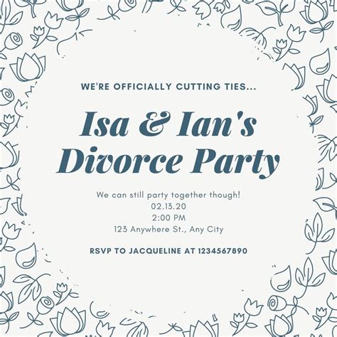 Free custom printable divorce party invitation templates | Canva