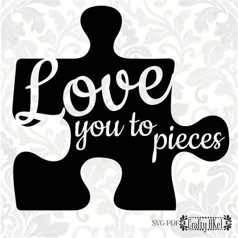 Love You to Pieces SVG, PDF, Digital File Vector Graphic - Etsy | Love you to pieces, Footprints ...