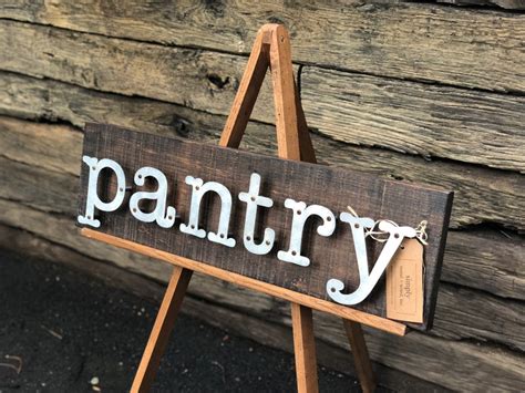 Pantry Modern Rustic Farmhouse Home Decor Wood and Metal Sign | Etsy