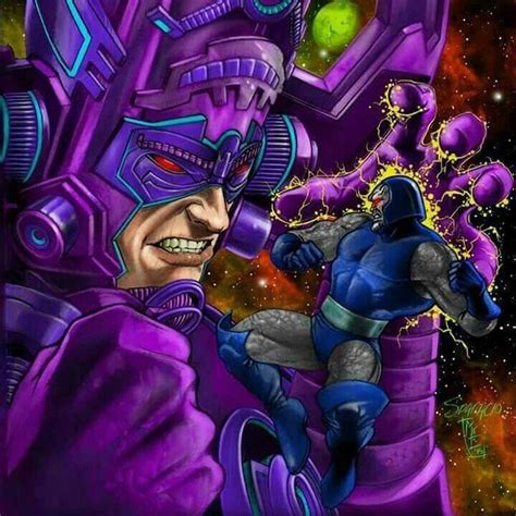 Galactus vs Darkseid Art by Mark Sparacio | Marvel, Vingadores, Herois