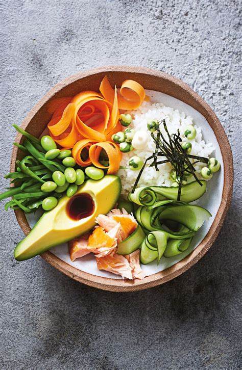 Salmon and avocado sushi bowl | Recipe | Lunch recipes healthy, Healthy meal prep, Poke bowl recipe