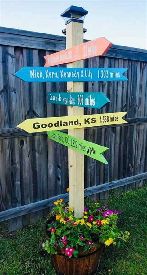 Custom Wooden Directional Sign for Outdoor Decor