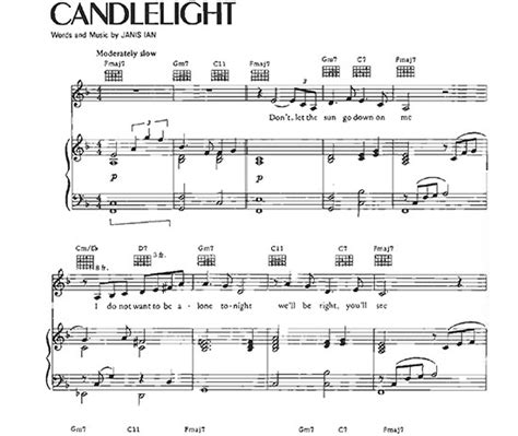 Candlelight - Sheet Music – Janis Ian