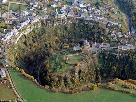 The town of Bozouls sits at the top of a 300ft-deep horseshoe-shaped canyon, known locally as ...