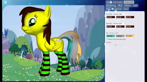 my little pony!!!! creating:me!! 3D pony creator by ponylumen.com - YouTube