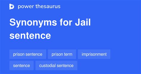 Jail Sentence synonyms - 53 Words and Phrases for Jail Sentence