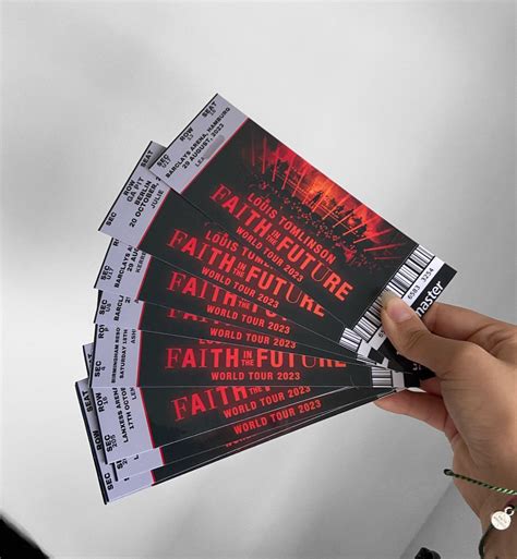 Louis tomlinson faith in the future tour 2023 souvenir ticket customizable – Artofit