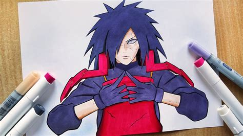 How To Draw Madara Uchiha - Step By Step Tutorial | Naruto - YouTube