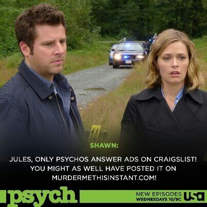 Shawn and Jules | Psych tv, Psych quotes, Psych