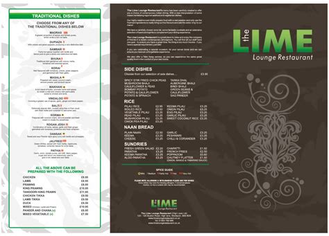 Our Menu – Lime Lounge