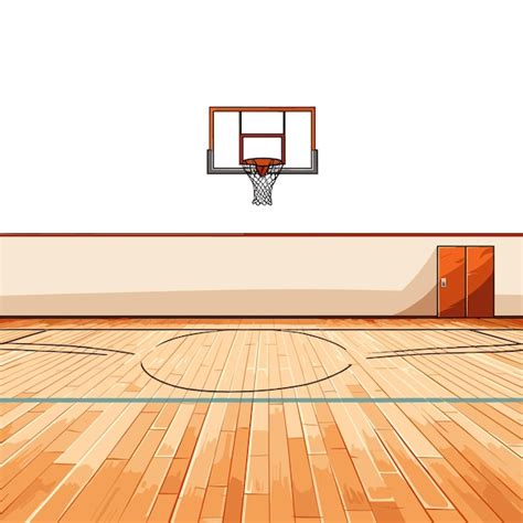 Premium Vector | Basketball court background vector illustration