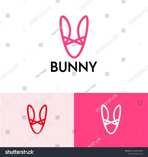 Simple Bunny Logo Design Concept Outline Stock Vector (Royalty Free) 2099185699 | Shutterstock