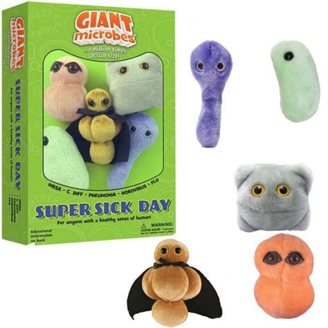 Super Sick Day 5 pc Plush Giant Microbes Gift Box