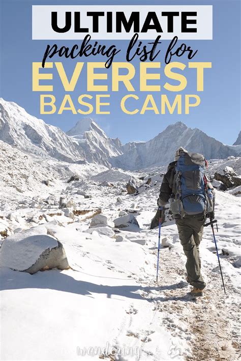 Perfect Everest Base Camp Packing List | Two Wandering Soles | Everest base camp trek, Camping ...