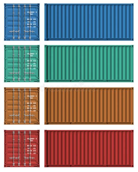 six different types of shipping containers