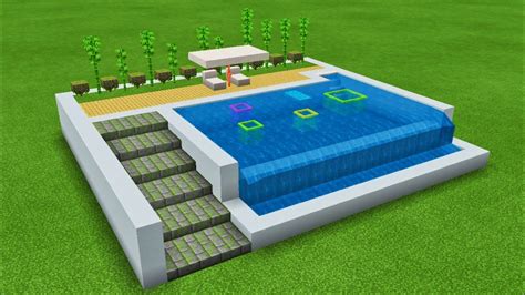 Minecraft: How to build swimming pool - Tutorial - YouTube