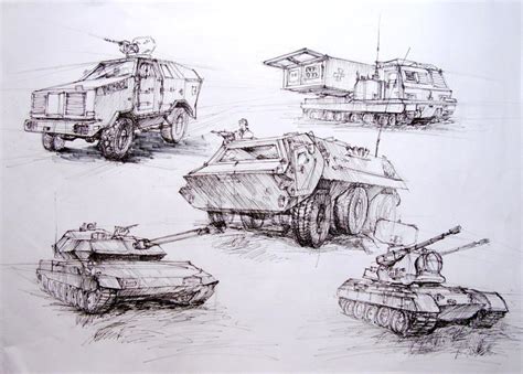 military vehicles skaches by magic-ravioli on DeviantArt