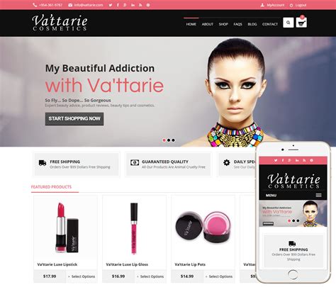 Cosmetic Website Design - WW Web Design Studios