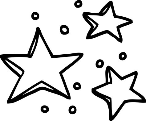 black and white cartoon decorative stars 12406536 Vector Art at Vecteezy