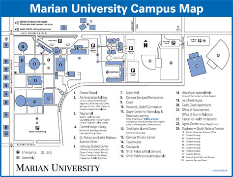 Campus Map - Marian University | Marian University