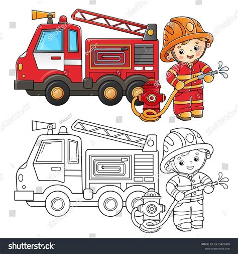 298 Fire Truck And Firemen At A Preschool Images, Stock Photos ...