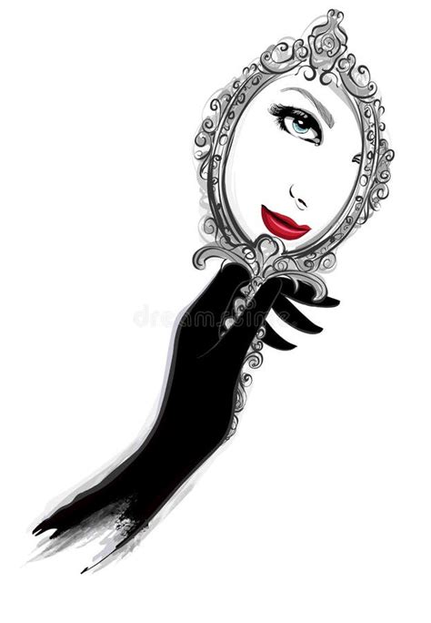 Woman Looking Mirror Vector Stock Illustrations – 1,523 Woman Looking Mirror Vector Stock ...