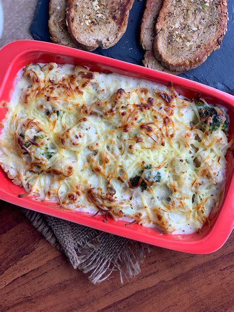 Roasted Cauliflower Broccoli Au Gratin Recipe by Archana's Kitchen