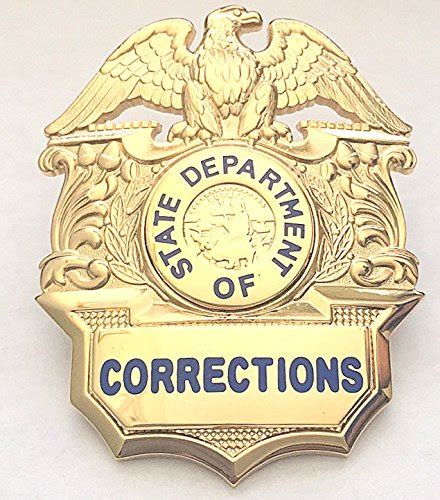 State Department of Corrections Badge, DOC Uniform Costume Novelty Prison Guard Jail Security ...