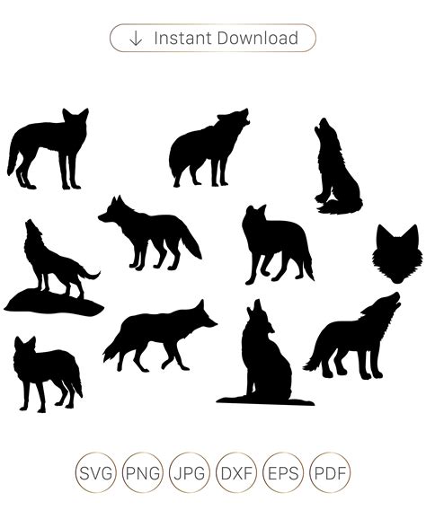 Coyote SVG Coyote Silhouettes Coyote Dxf Coyote Vector Svg - Etsy Canada